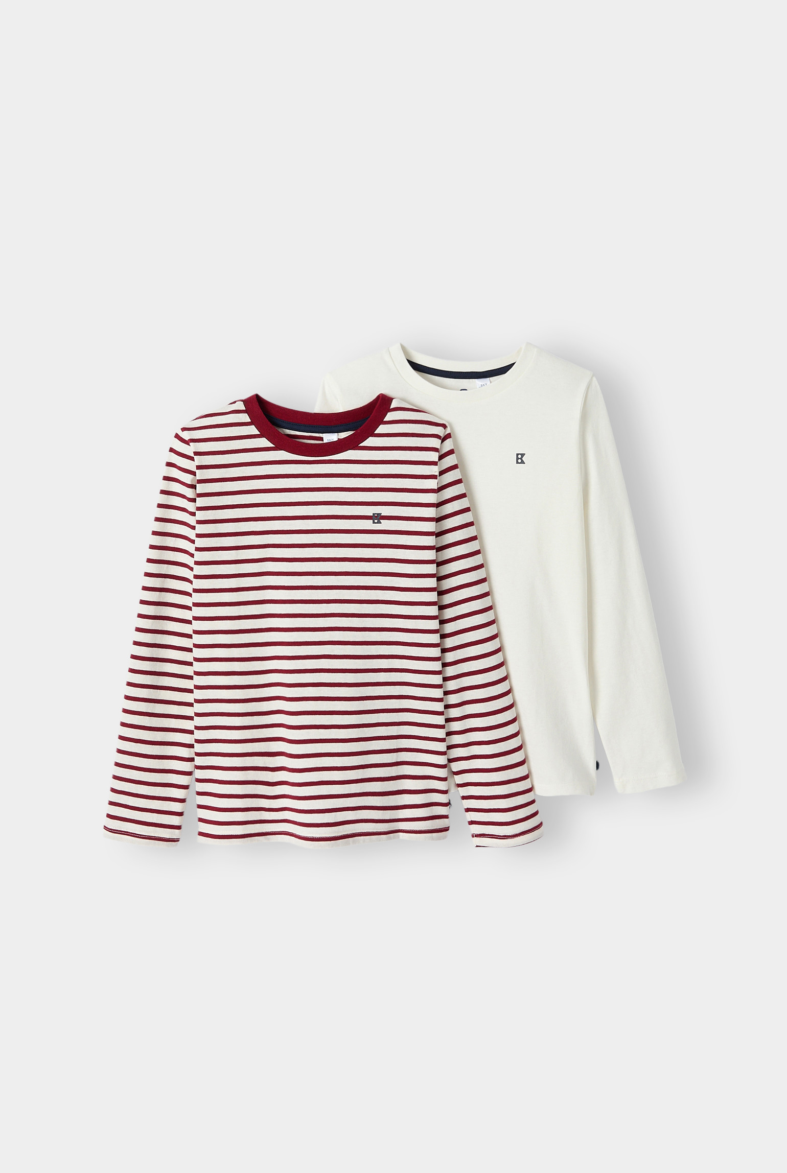 Lot de t-shirts rouges garçon - Rayures rouge