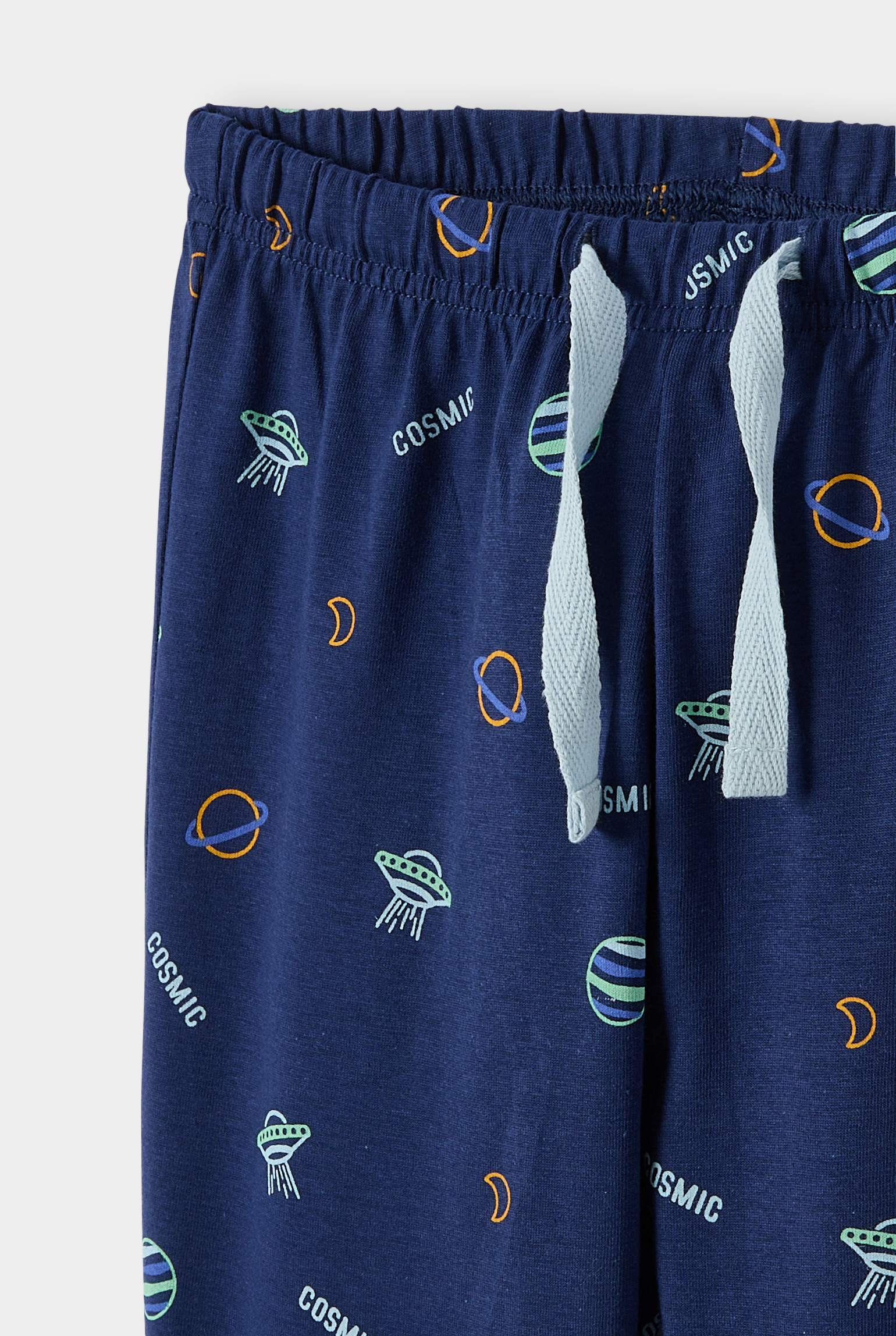 Pyjama long cosmos bleu garçon - Bleu Prusse