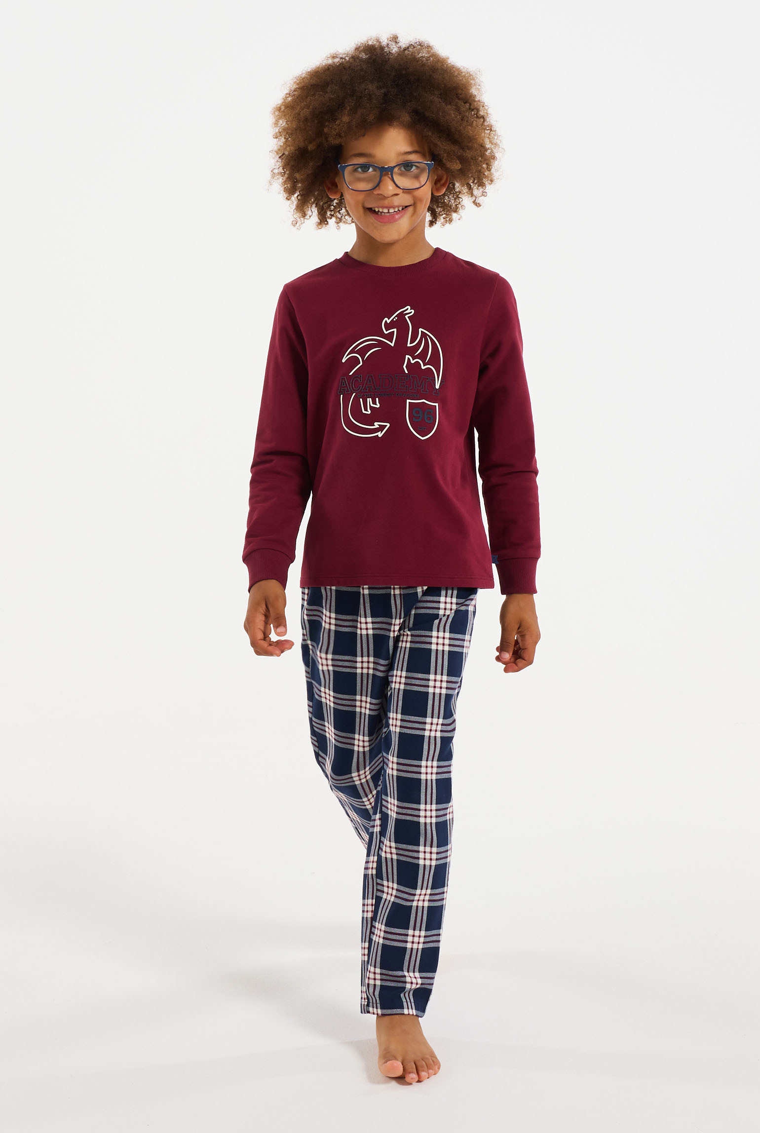 Pyjama bordeaux garçon - Imprimé multicolore