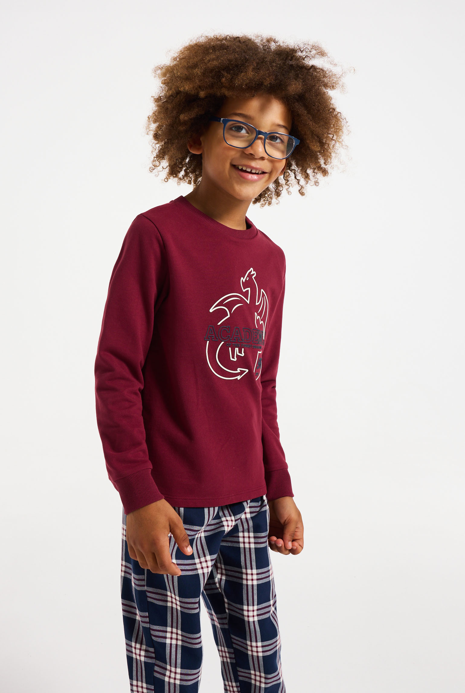 Pyjama bordeaux garçon - Imprimé multicolore