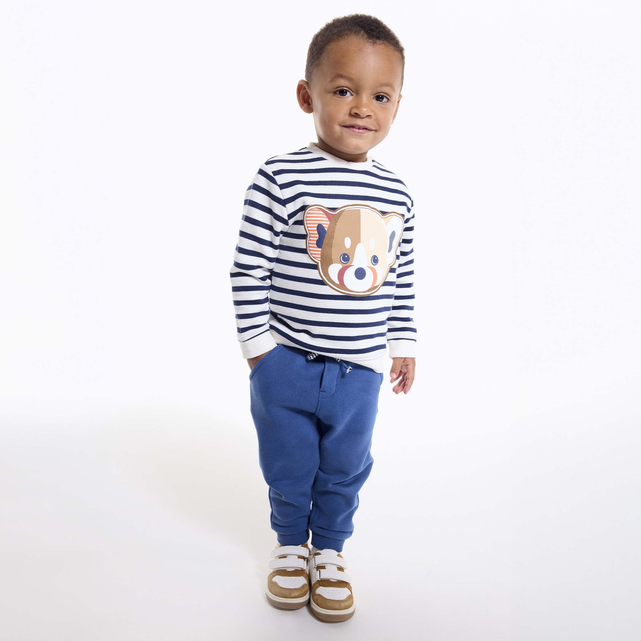 Pantalon jogging bleu bébé garçon - Bleu navy