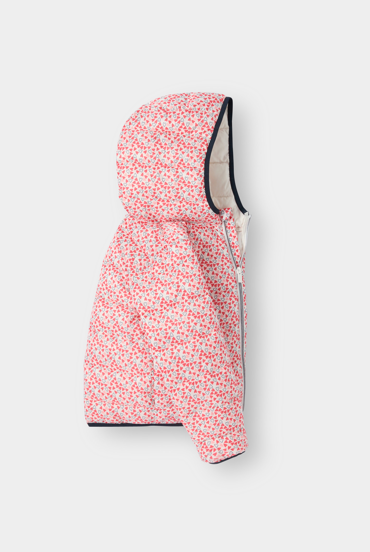 Doudoune à capuche uni bleu marine Fille - Multicolore