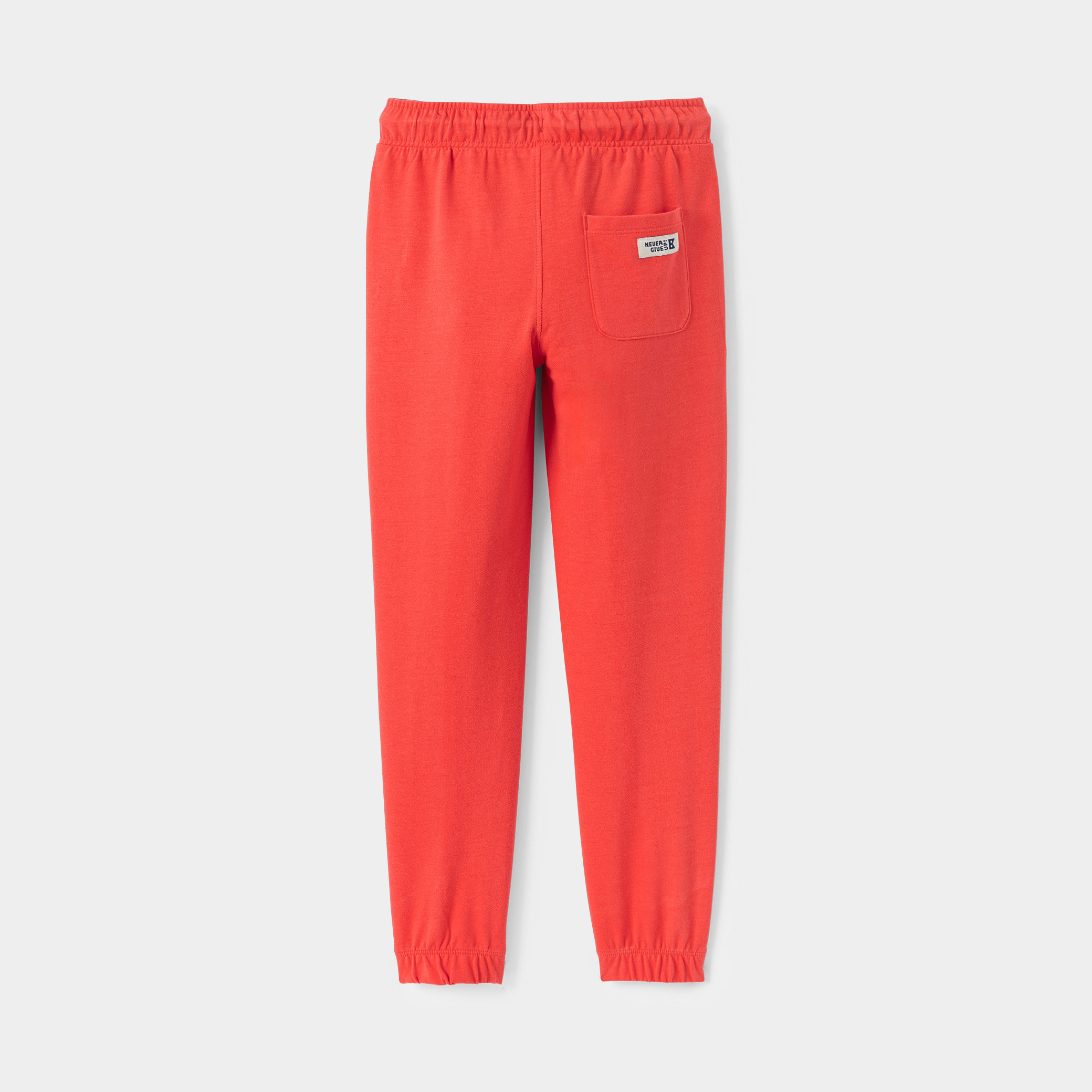 Jogging en molleton uni marron Garçon - Rouge Tabasco