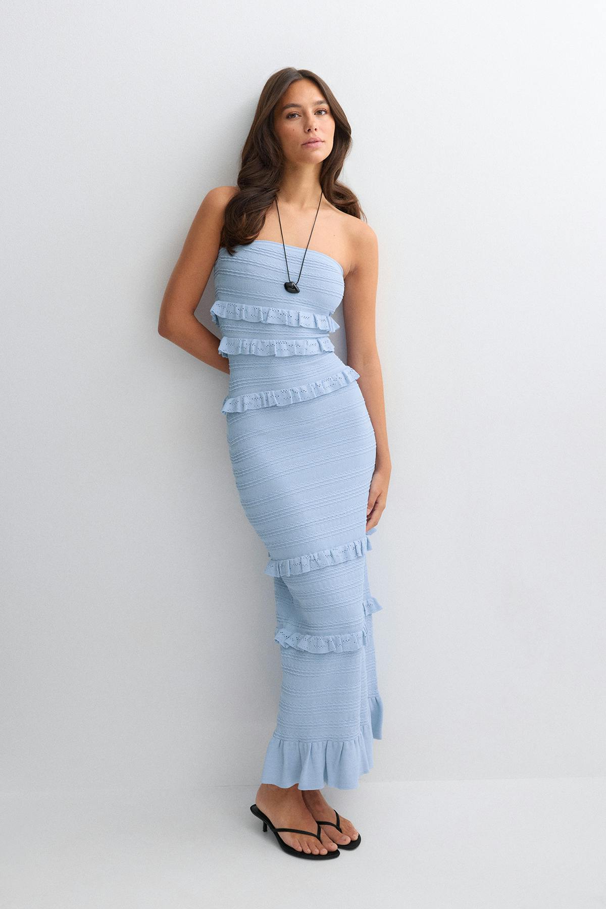 Knitted dress - Blue