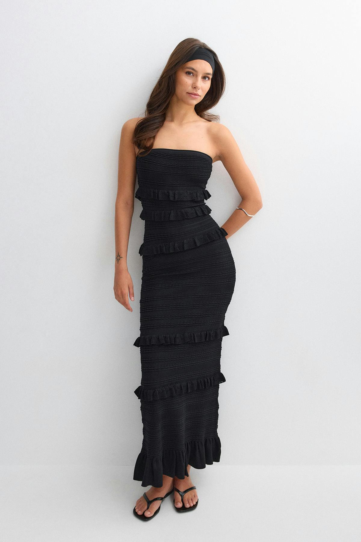 Knitted dress - Black