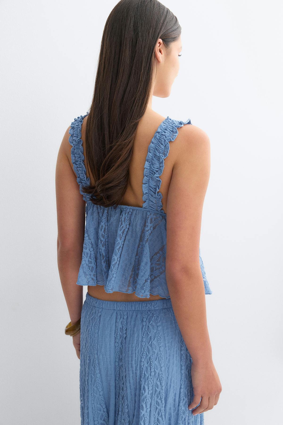 Lace singlet - Blue