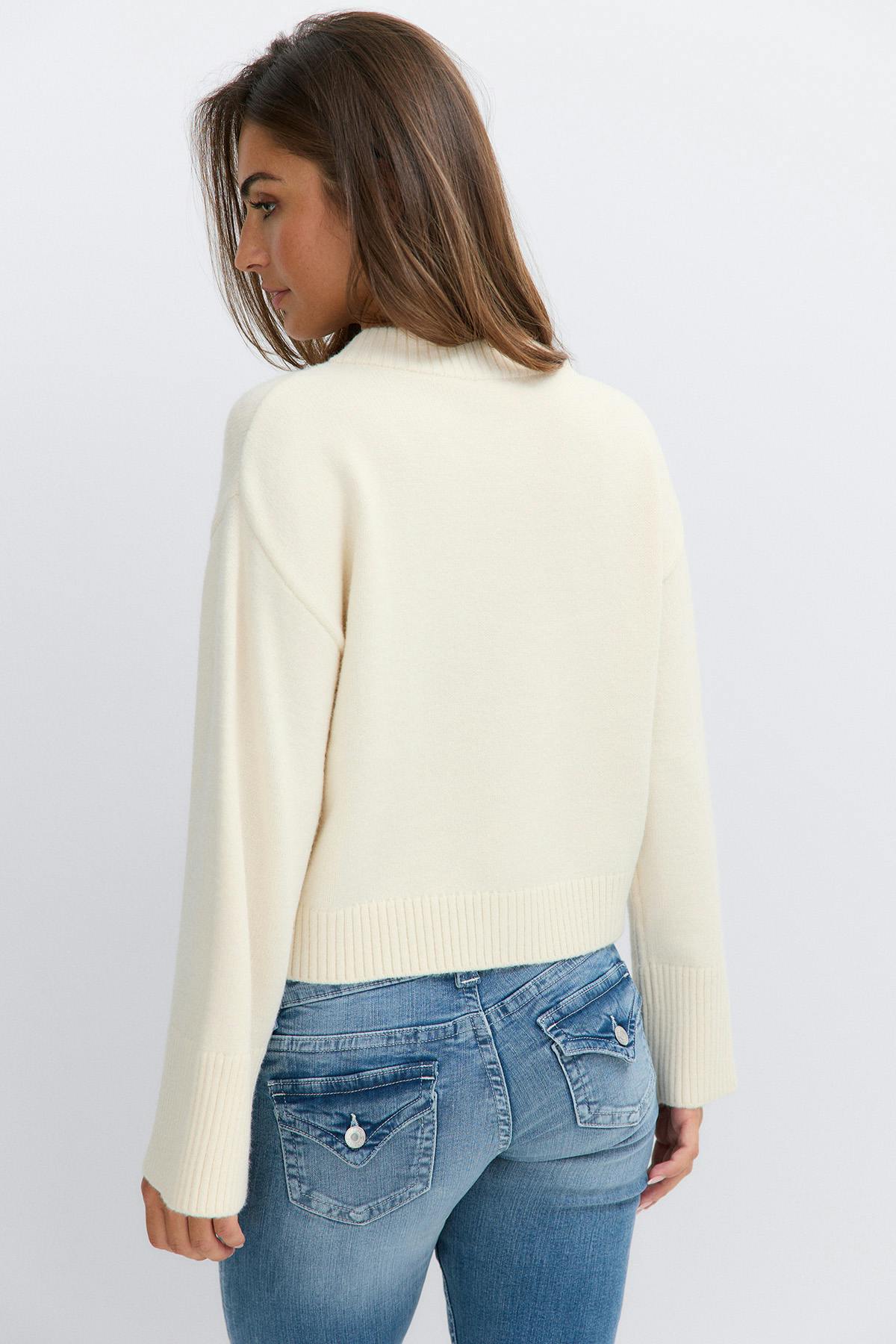 14+ knitted cardigan - White