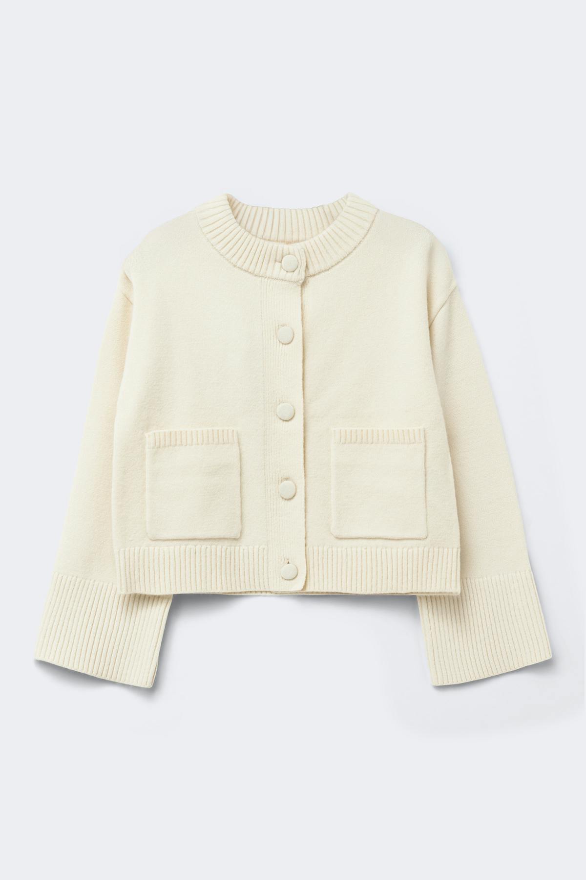 14+ knitted cardigan - White