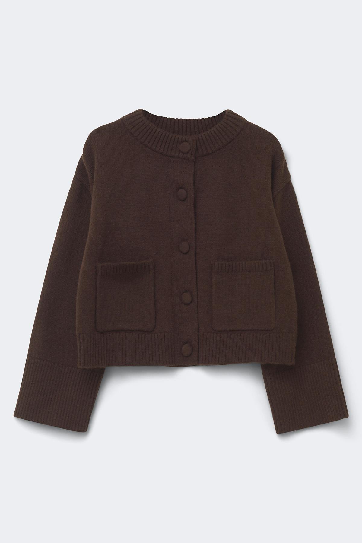 14+ knitted cardigan - Brown