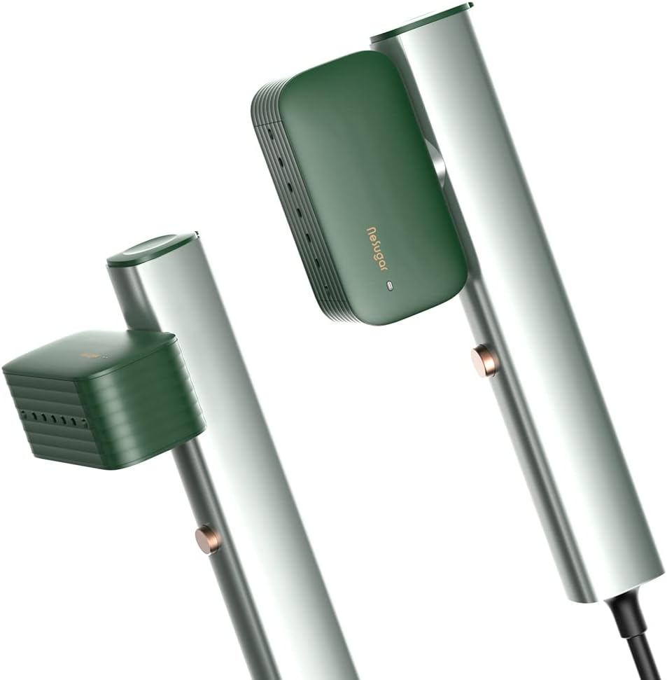  Travel Garment Steamer - Handheld Garment Steamer for Instant Wrinkle Smoothing - Rotating Head - Quick Heat-Up - Sleek Profile - Compact Size - Flat Ironing - Green