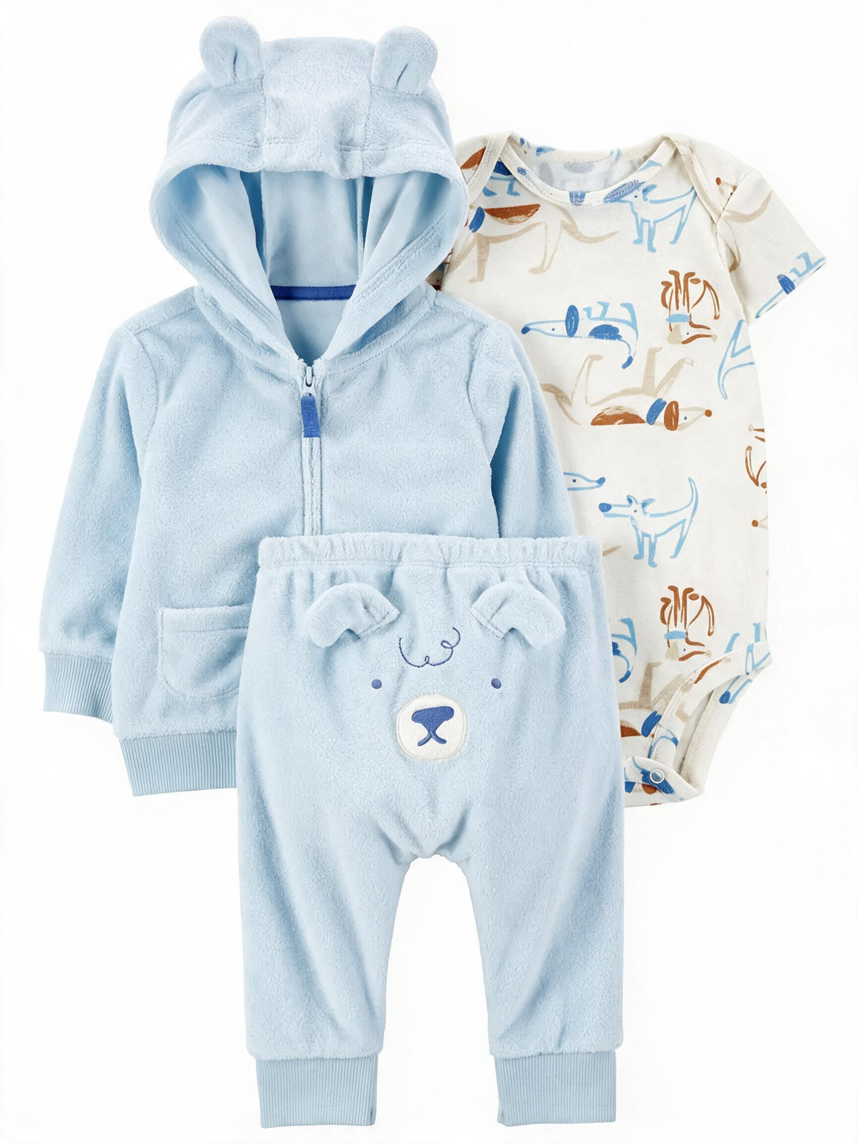 Baby 3-Piece Dog Little Jacket Set