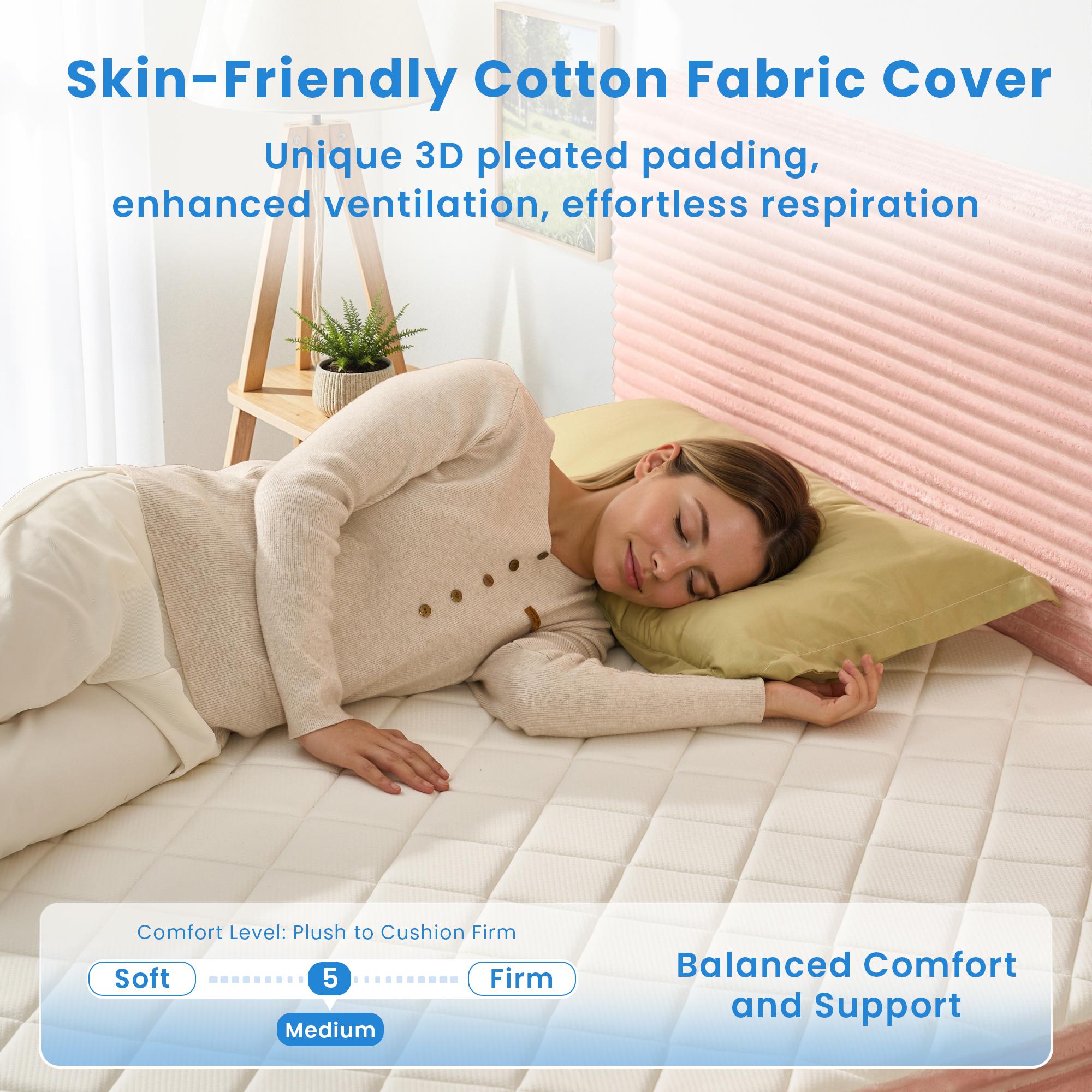 【Stock Up Deals】Ovios Queen Size Memory Foam Mattress with Removable Headboard, 17" Sofa Bed Full Mattress, Individually Pocketed Springs, Pressure Relief, Motion Isolation, Provides Support, CertiPUR-US Certified - No Assembly Required 【Stock Up Deals】Ovios Queen Size Memory Foam Mattress with Removable Headboard, 17" Sofa Bed Full Mattress, Individually Pocketed Springs, Pressure Relief, Motion Isolation, Provides Support, CertiPUR-US Certified - No Assembly Required