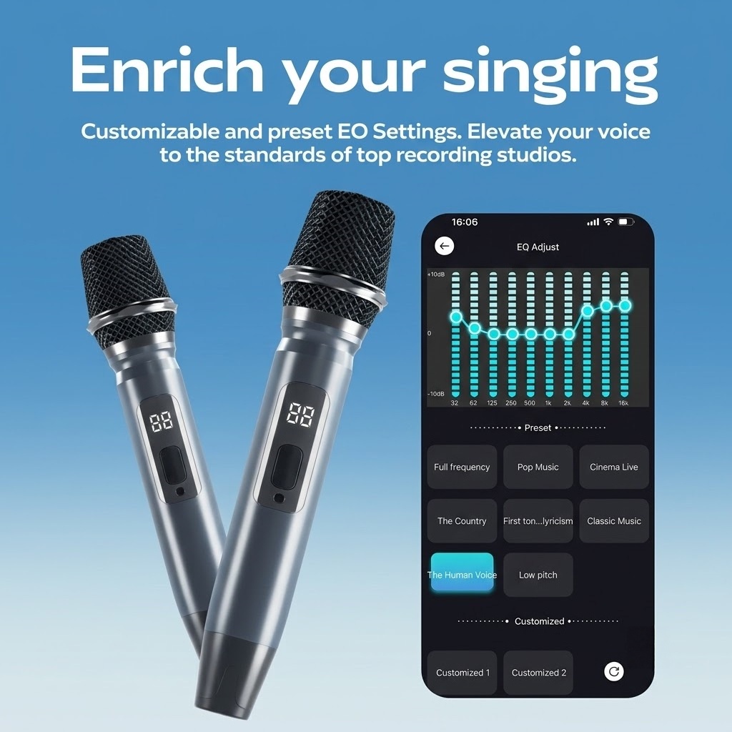 🔥Today's Special🔥Bluetooth Karaoke Speaker with 2 Wireless Microphones