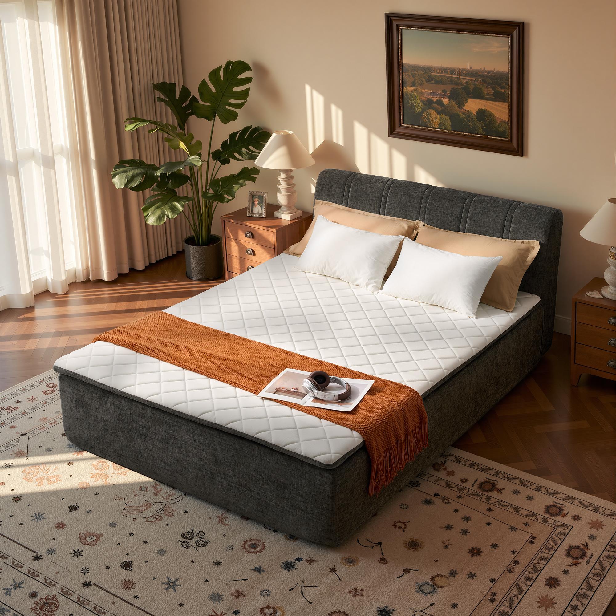 【Stock Up Deals】Ovios Queen Size Memory Foam Mattress with Removable Headboard, 17" Sofa Bed Full Mattress, Individually Pocketed Springs, Pressure Relief, Motion Isolation, Provides Support, CertiPUR-US Certified - No Assembly Required 【Stock Up Deals】Ovios Queen Size Memory Foam Mattress with Removable Headboard, 17" Sofa Bed Full Mattress, Individually Pocketed Springs, Pressure Relief, Motion Isolation, Provides Support, CertiPUR-US Certified - No Assembly Required