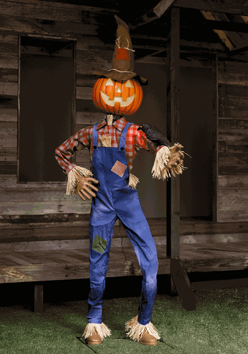 Animatronic Whimsical Scarecrow Halloween Decoration