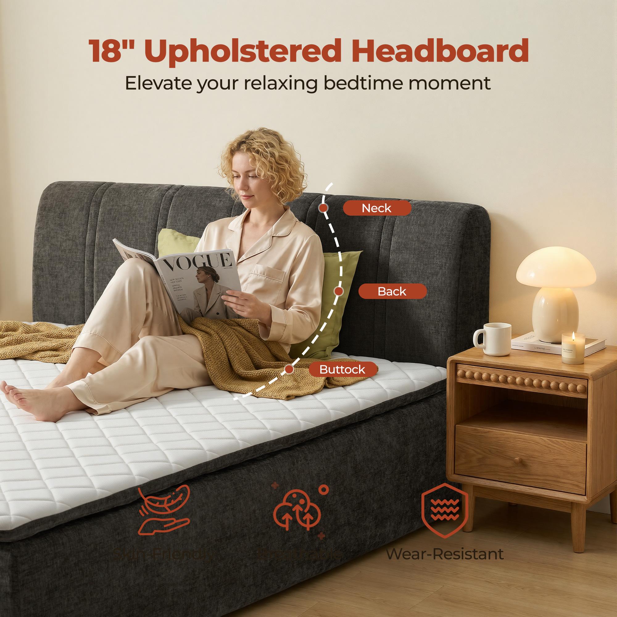 【Stock Up Deals】Ovios Queen Size Memory Foam Mattress with Removable Headboard, 17" Sofa Bed Full Mattress, Individually Pocketed Springs, Pressure Relief, Motion Isolation, Provides Support, CertiPUR-US Certified - No Assembly Required 【Stock Up Deals】Ovios Queen Size Memory Foam Mattress with Removable Headboard, 17" Sofa Bed Full Mattress, Individually Pocketed Springs, Pressure Relief, Motion Isolation, Provides Support, CertiPUR-US Certified - No Assembly Required