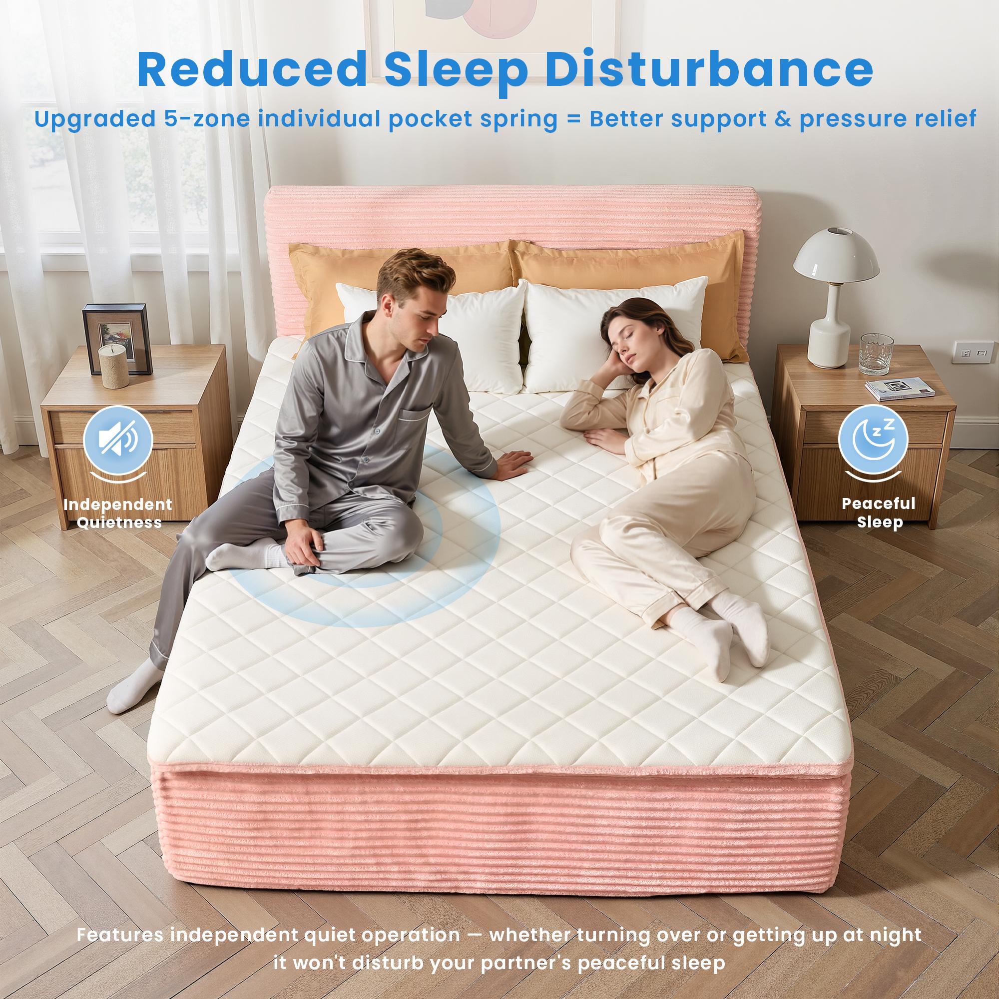 【Stock Up Deals】Ovios Queen Size Memory Foam Mattress with Removable Headboard, 17" Sofa Bed Full Mattress, Individually Pocketed Springs, Pressure Relief, Motion Isolation, Provides Support, CertiPUR-US Certified - No Assembly Required 【Stock Up Deals】Ovios Queen Size Memory Foam Mattress with Removable Headboard, 17" Sofa Bed Full Mattress, Individually Pocketed Springs, Pressure Relief, Motion Isolation, Provides Support, CertiPUR-US Certified - No Assembly Required