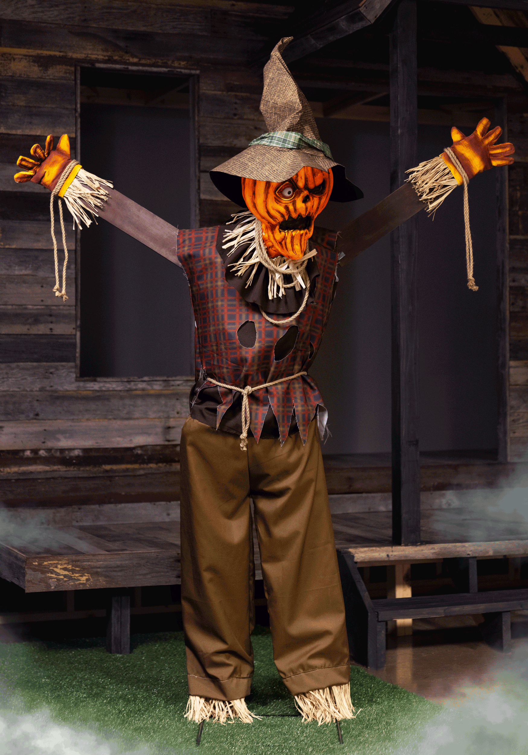 Pumpkin Scarecrow Animated Halloween Decoration