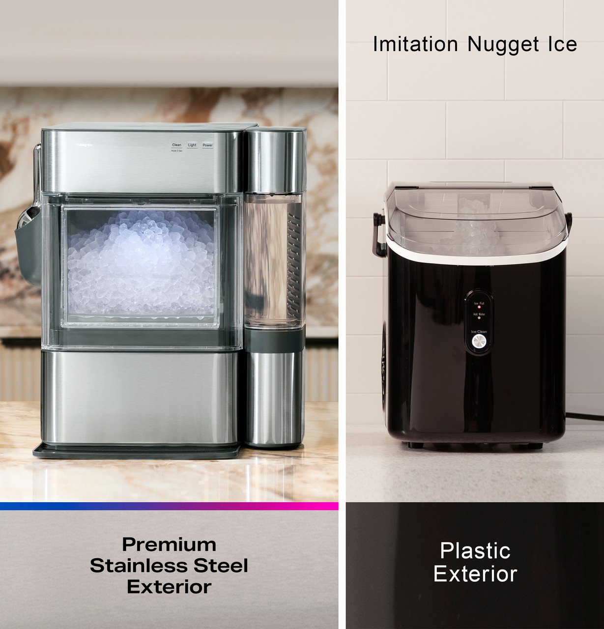 🔥Last Day Clearance🔥Ice Maker with Side Tank and Scale Inhibiting Filter