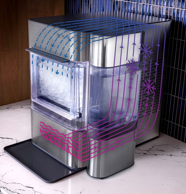 🔥Last Day Clearance🔥Ice Maker with Side Tank and Scale Inhibiting Filter