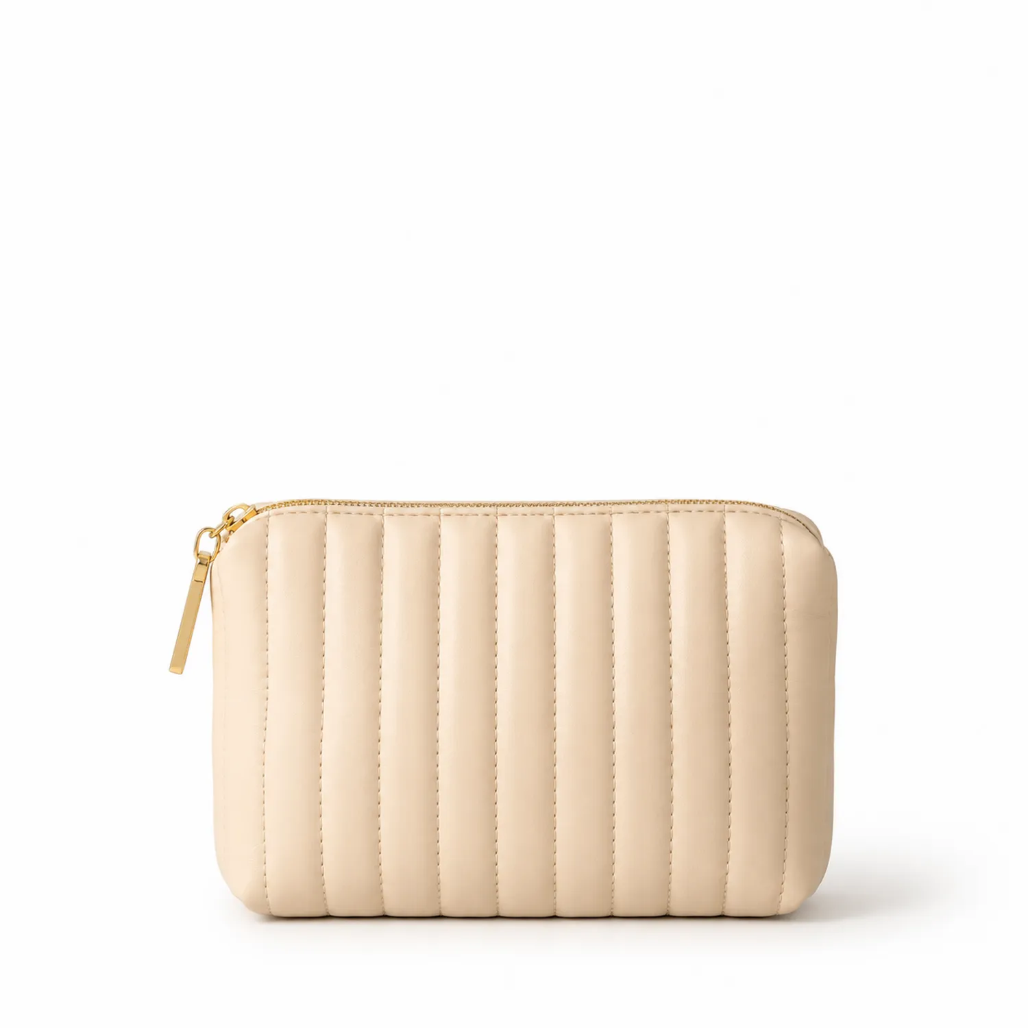 Trousse de Voyage Matelassée Beige