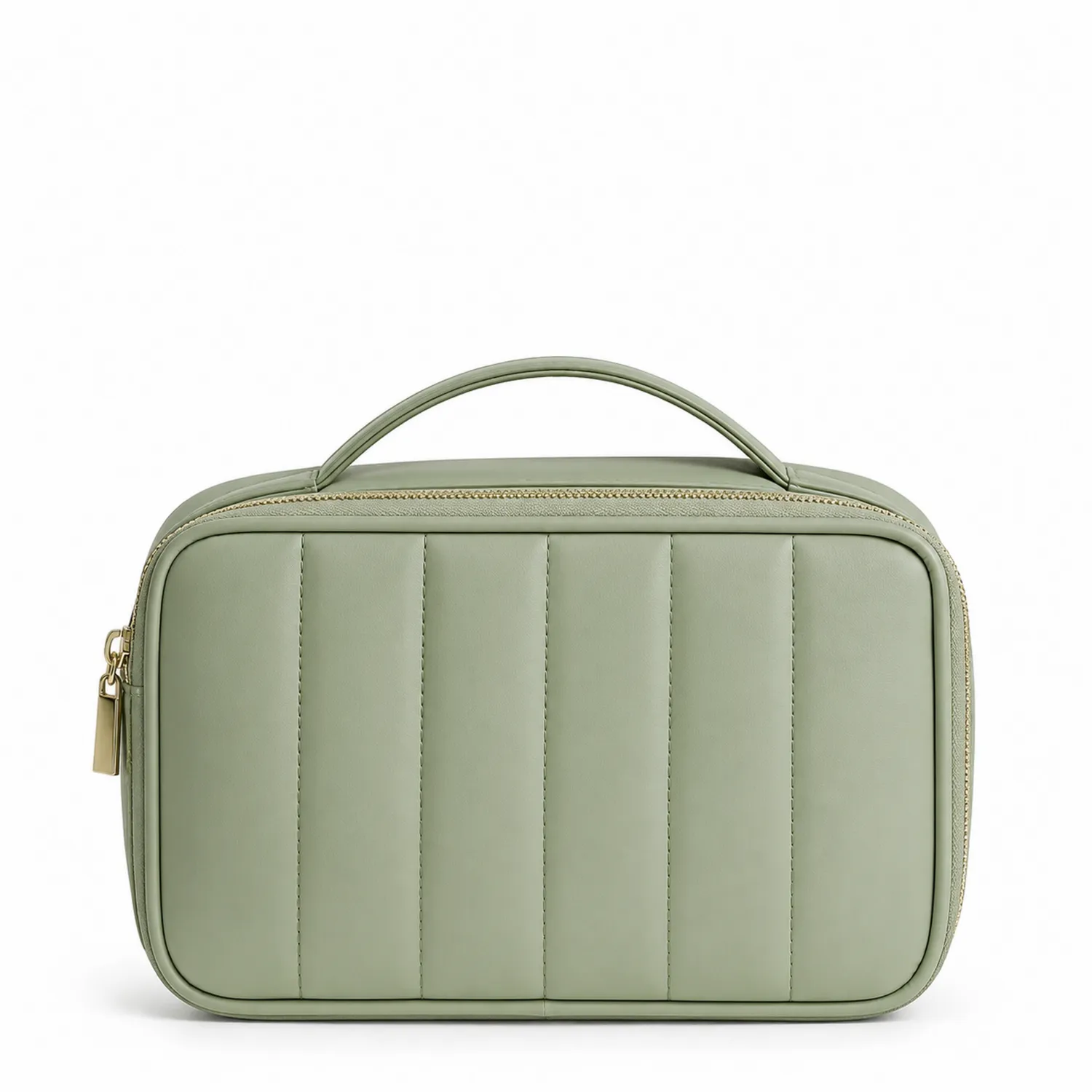 Trousse de Toilette Matelassée Vert Sauge