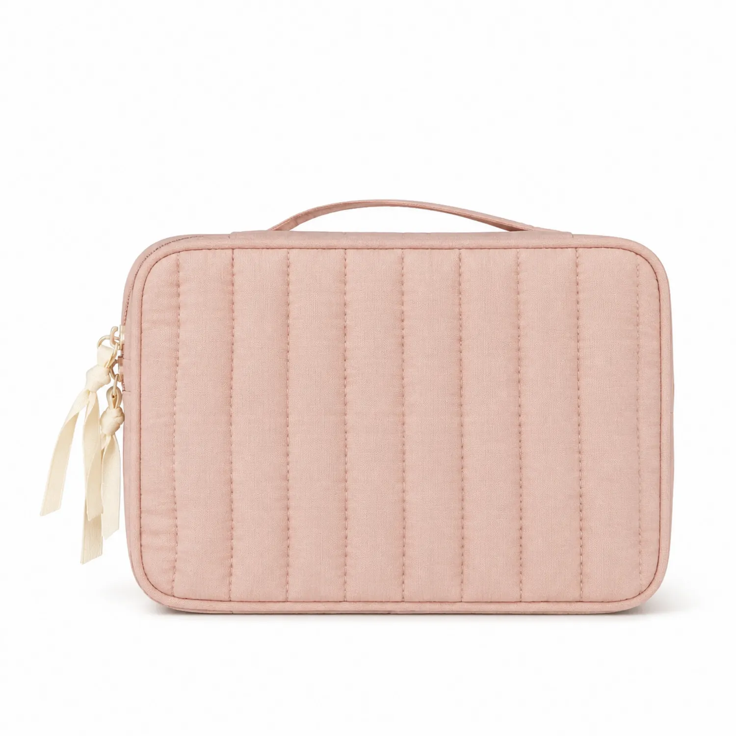 Trousse de Toilette Matelassée Rose Poudré
