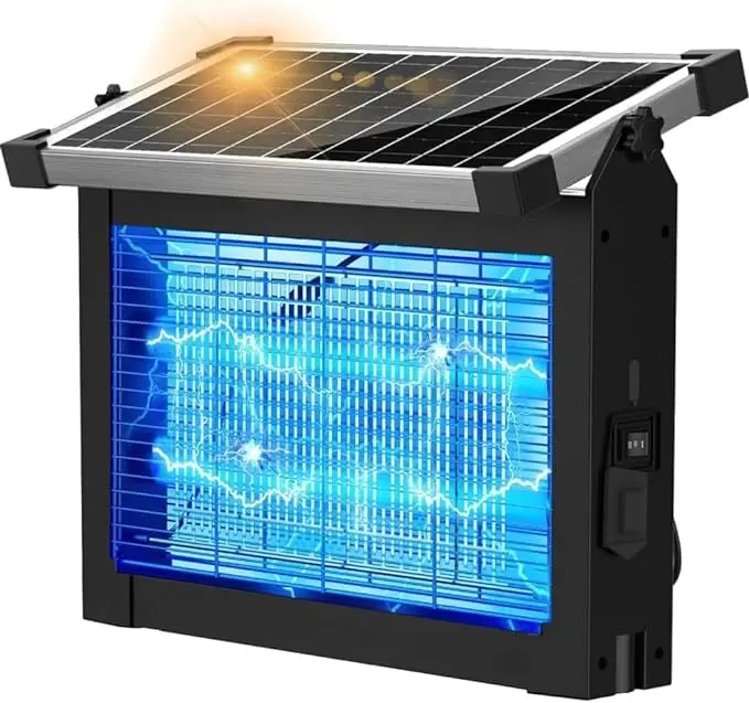 ZeChuan Solar Bug Zapper Outdoor, Waterproof Mosquito Zapper Outdoor Solar Powered mosquito killers electronic