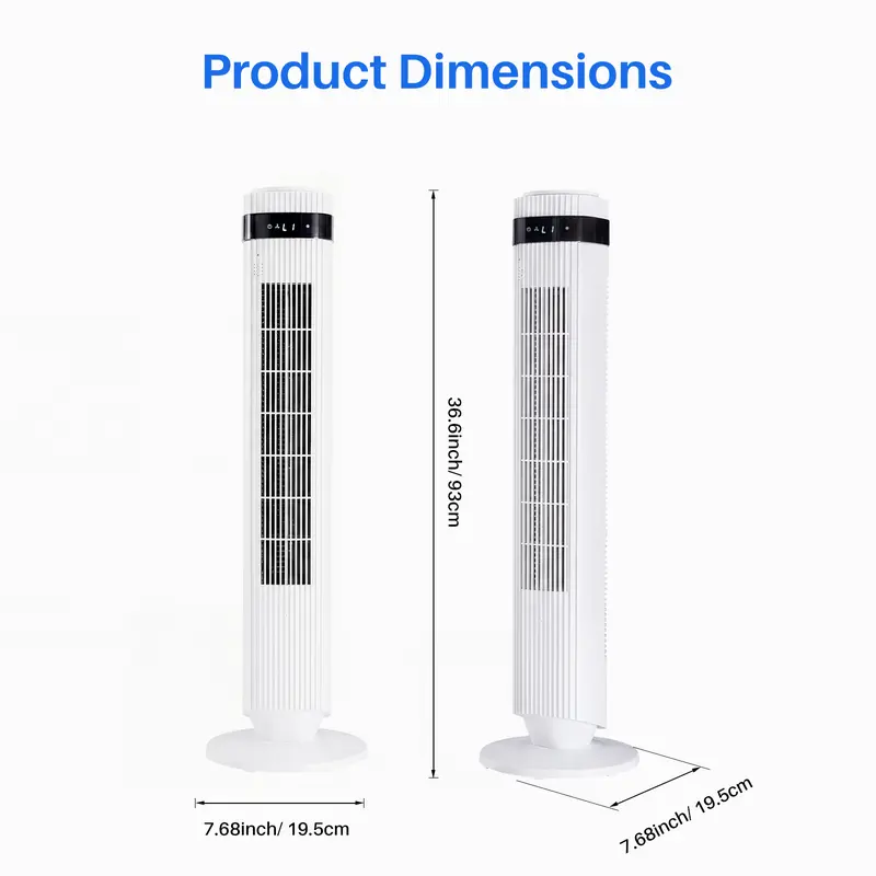【New】Tower Fan for Bedroom, 28dB Silent Standing Fan with 12H Timer, Smart Auto Mode, 64° Oscillating Bladeless Cooling Fan for Home Office,summerwins