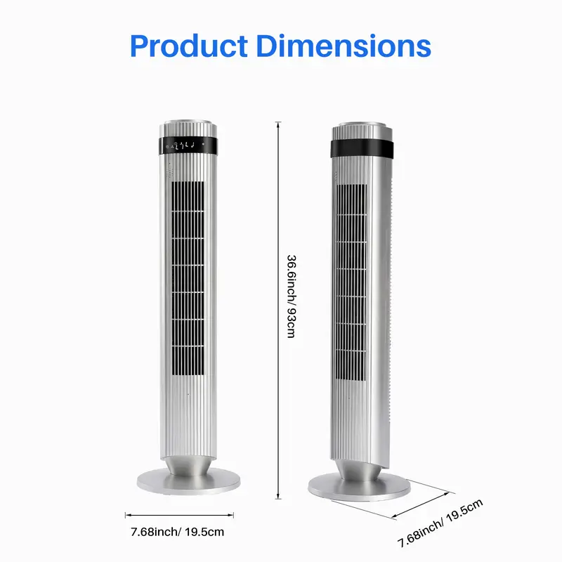 【New】Tower Fan for Bedroom, 28dB Silent Standing Fan with 12H Timer, Smart Auto Mode, 64° Oscillating Bladeless Cooling Fan for Home Office,summerwins