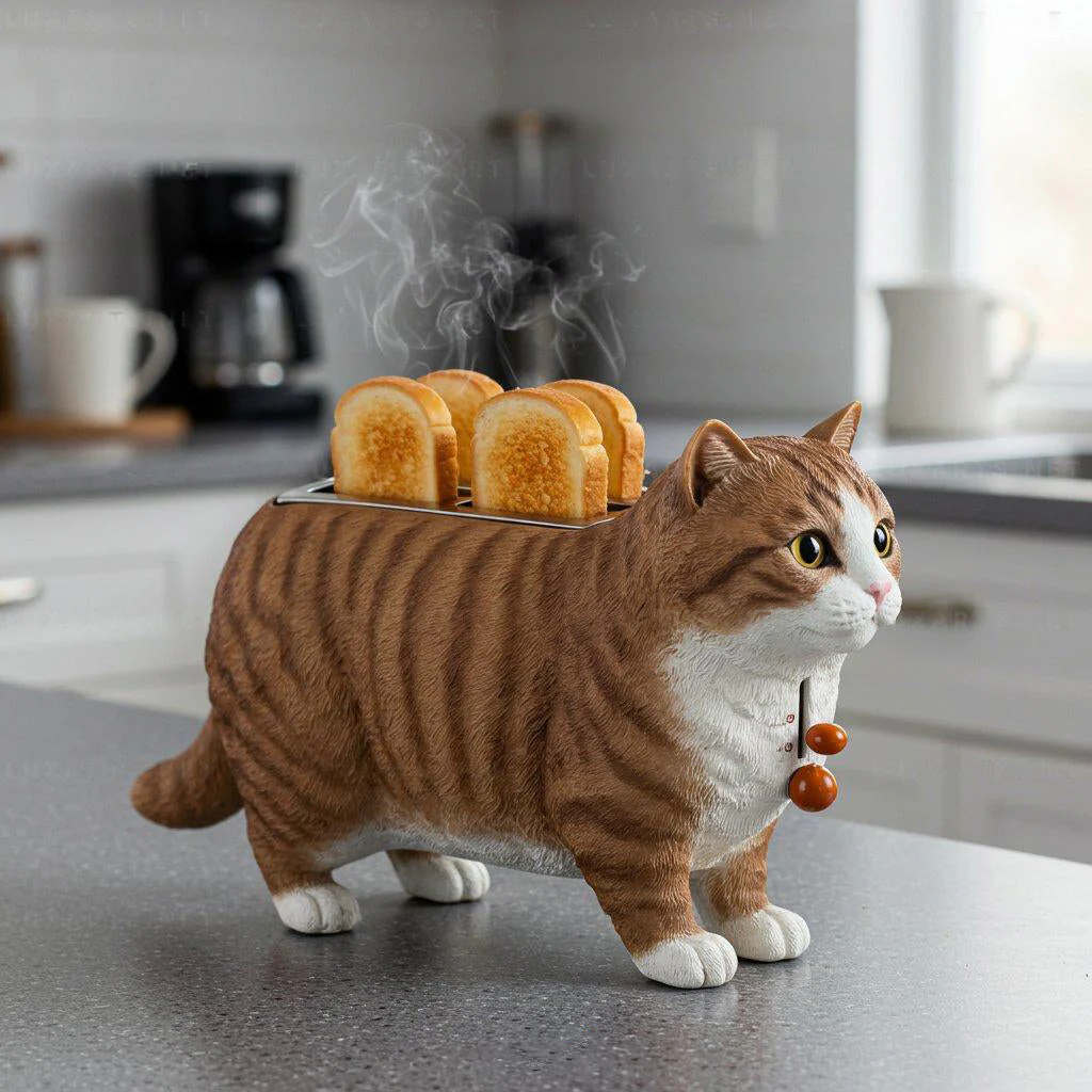 Purr-fect Toast Every Time: 7-Color Cat Toaster