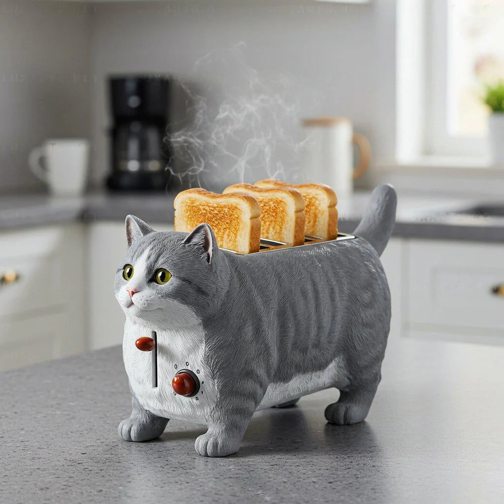 Purr-fect Toast Every Time: 7-Color Cat Toaster