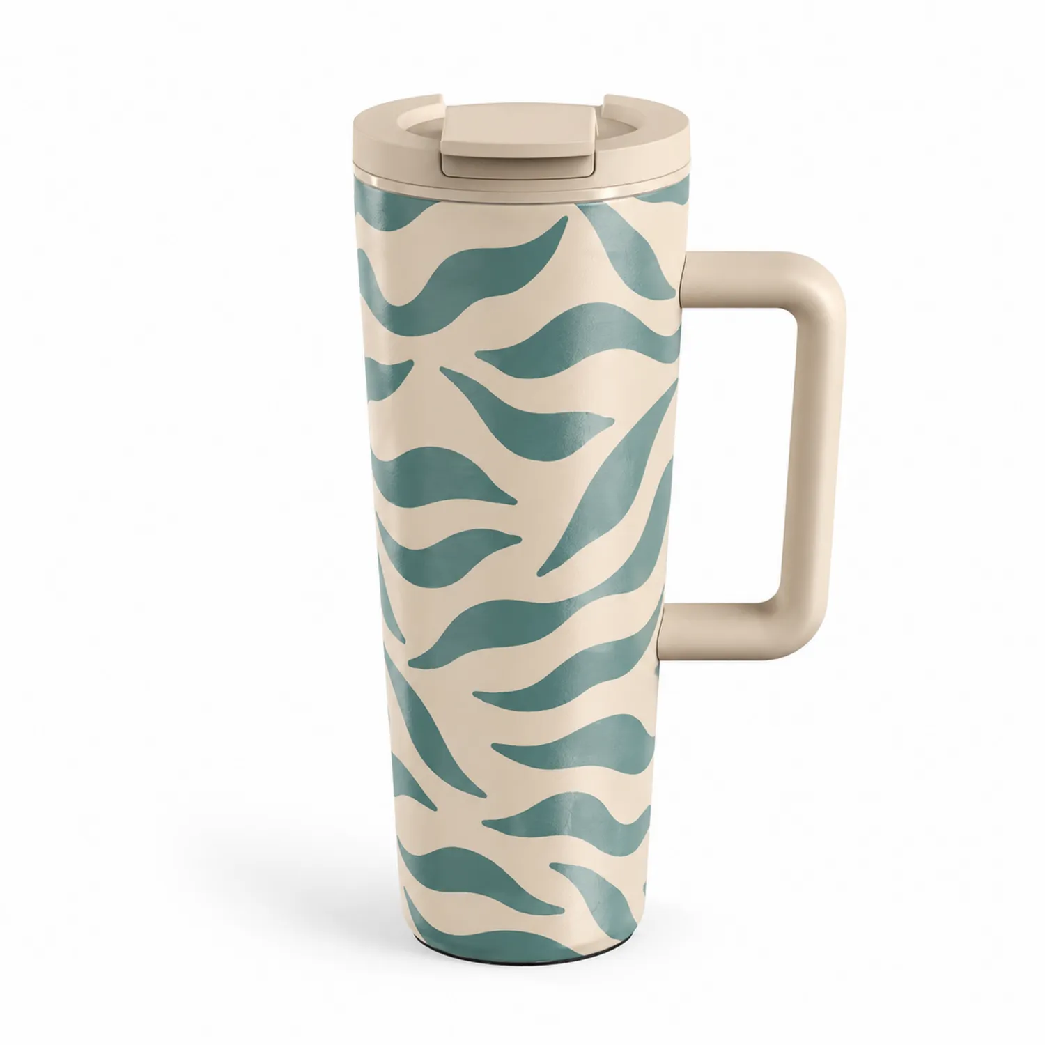 Thermobecher mit Griff 400ml Blau/Beige-Dwelluroa