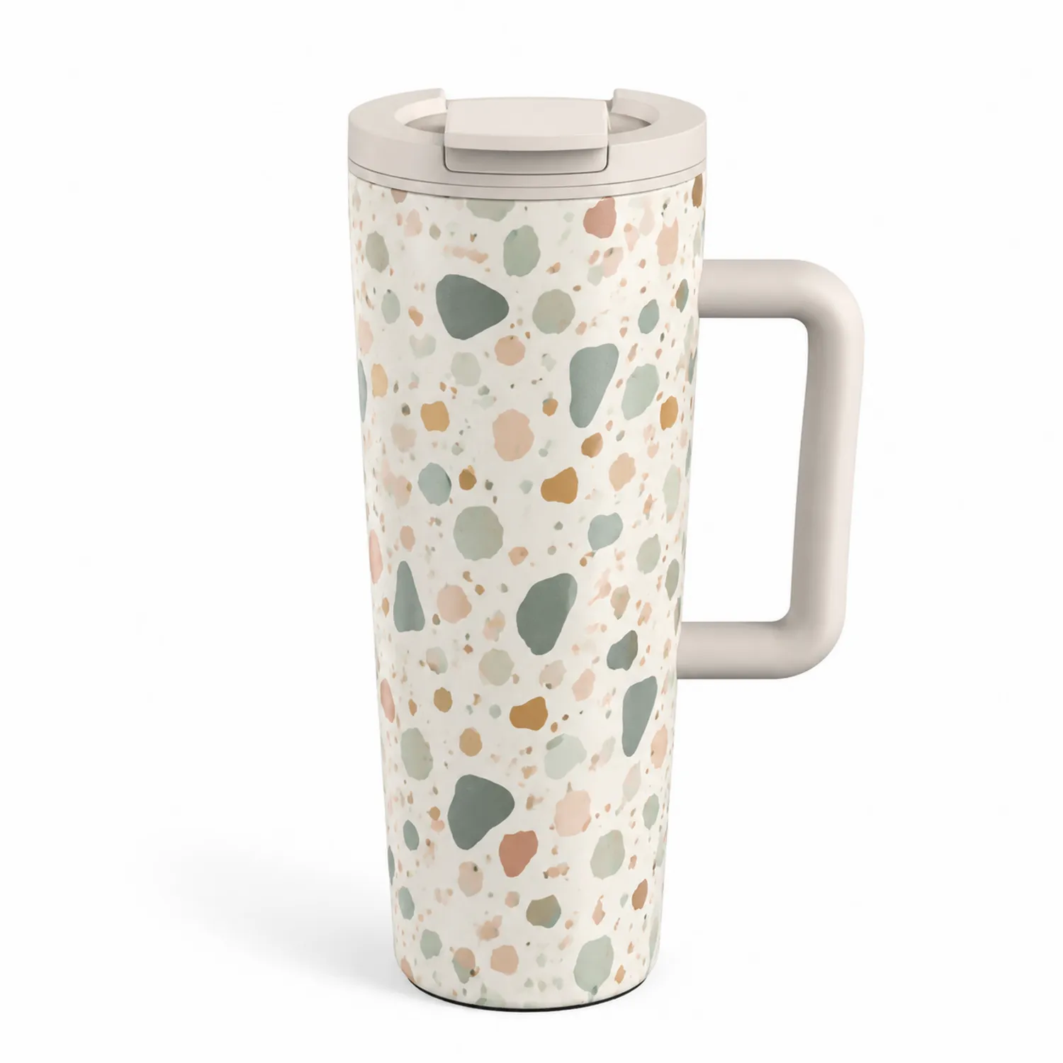 Thermobecher mit Griff und Terrazzo-Muster 450ml-Dwelluroa