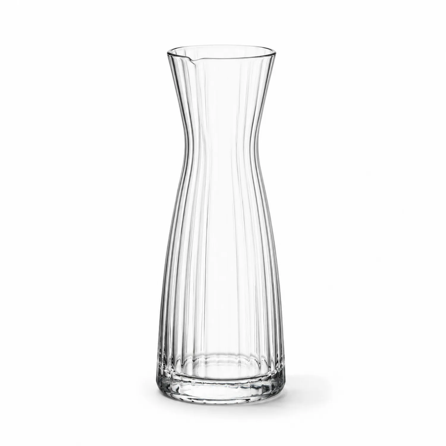 Elegante Glaskaraffe mit Rillen 1000 ml Transparent-Dwelluroa