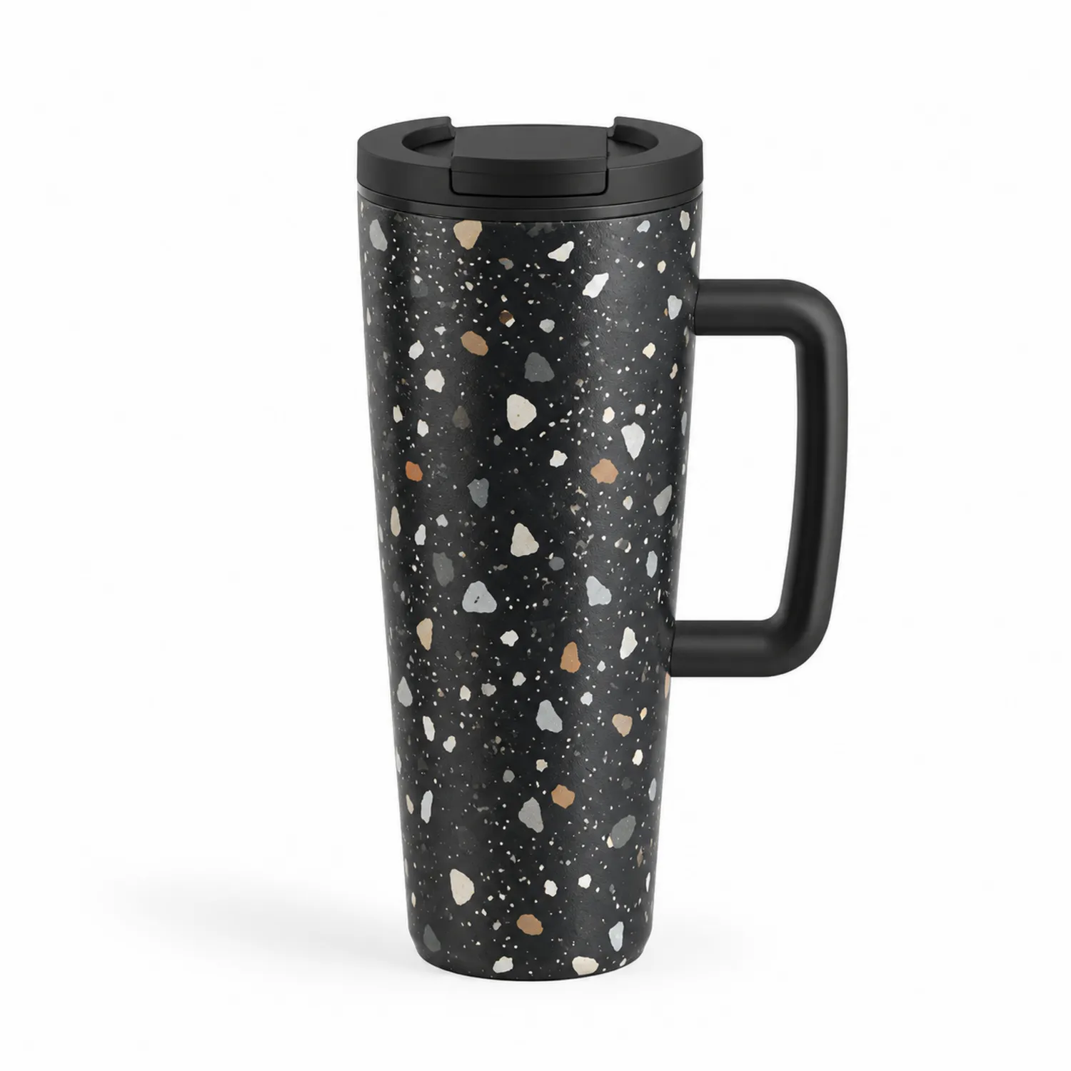 Thermobecher mit Griff 500ml Terrazzo-Schwarz-Dwelluroa
