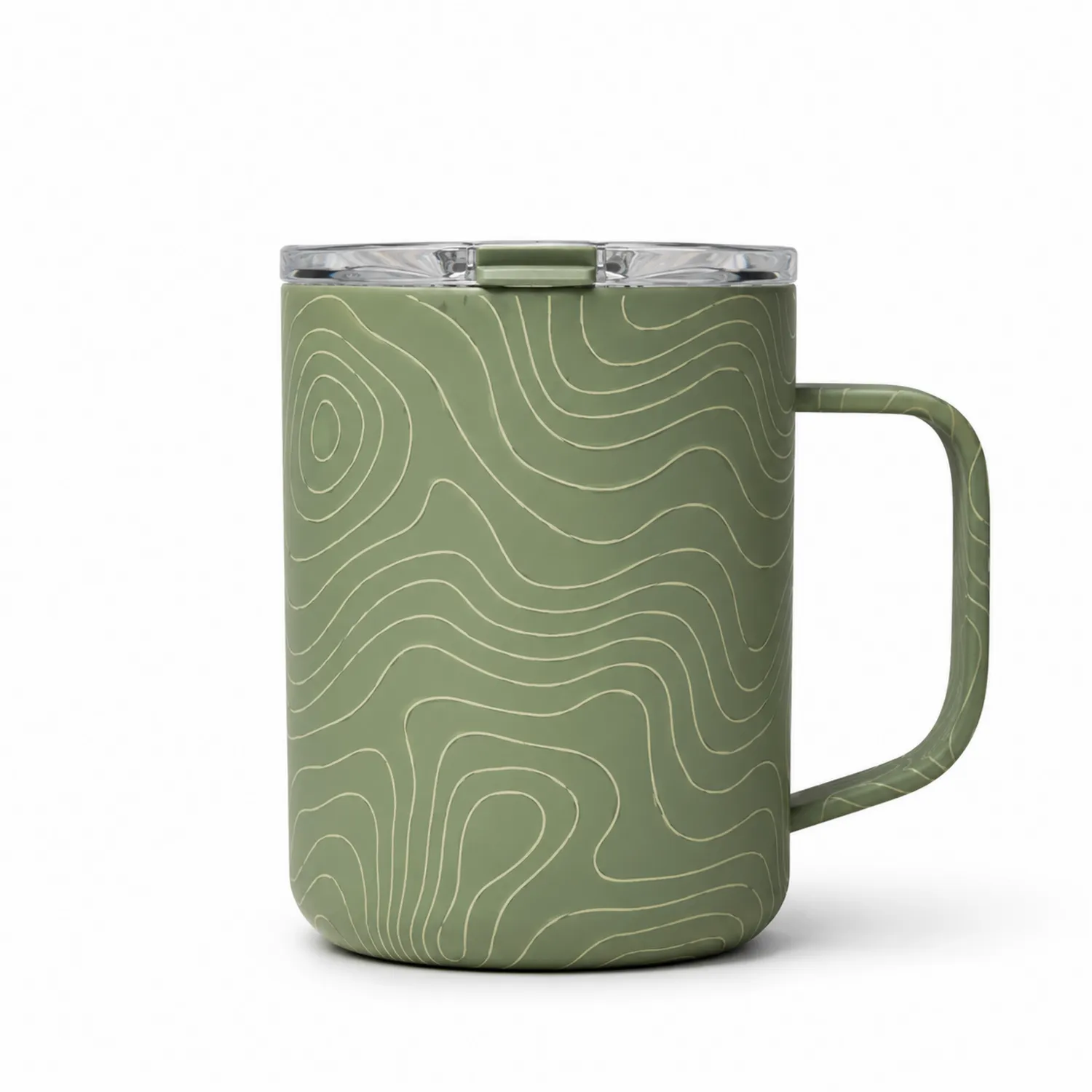 Grüner Thermobecher 350ml mit Griff - Doppelwandiger Isolierbecher-Dwelluroa