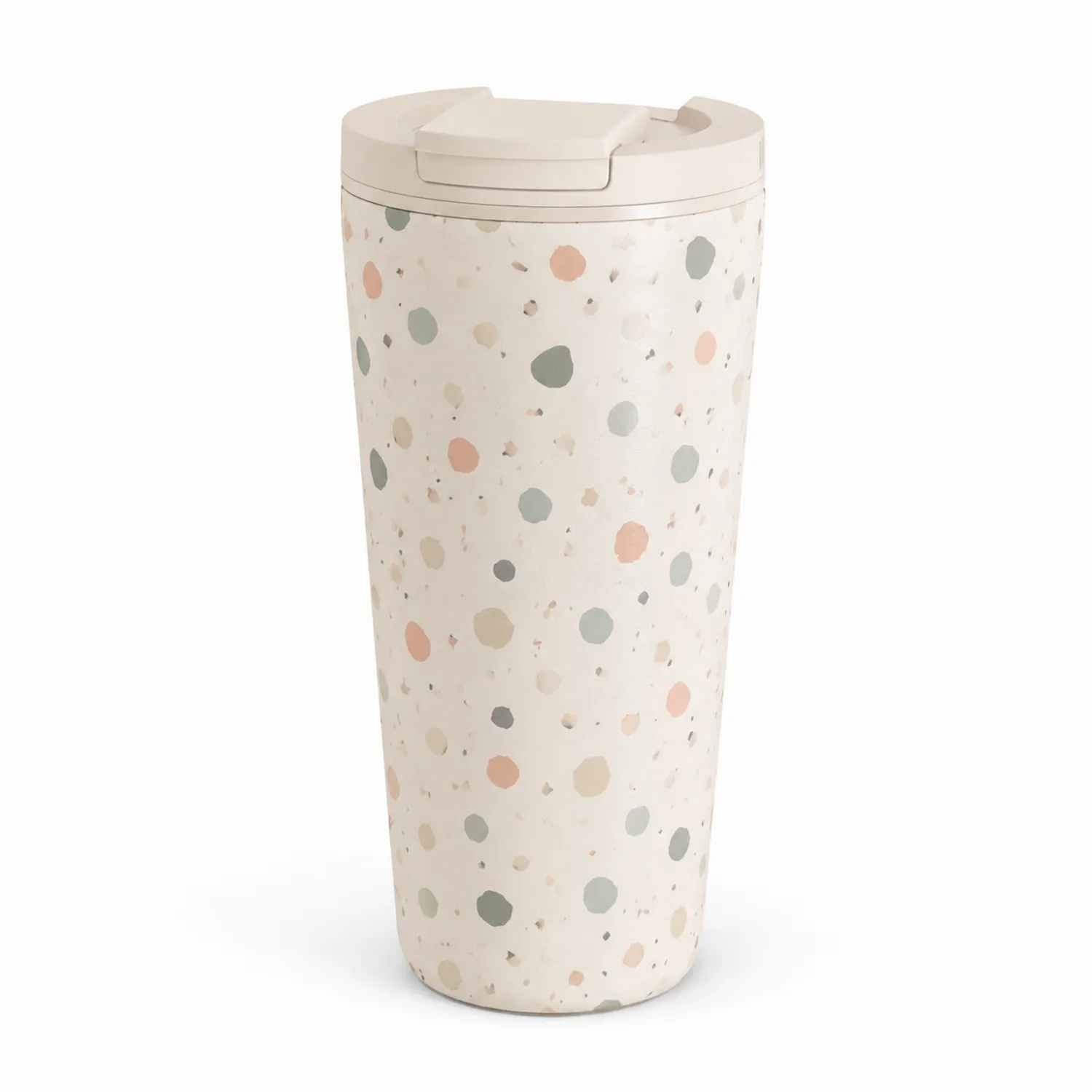 Thermobecher mit farbigem Punkte-Muster, 500ml-Dwelluroa