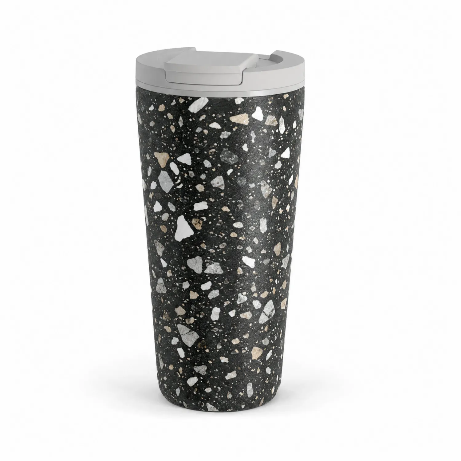 Thermobecher mit Terrazzo-Muster 450ml Schwarz-Dwelluroa