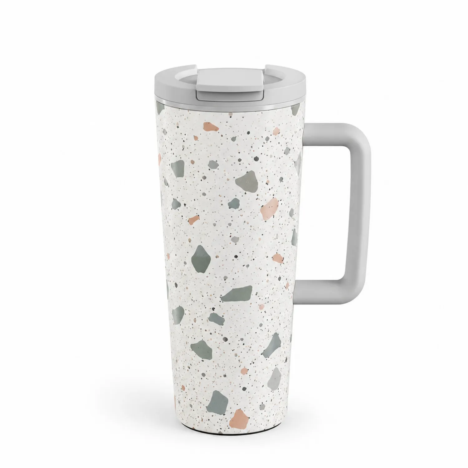 Thermobecher mit Griff 500ml Terrazzo-Muster Grau/Mehrfarbig-Dwelluroa