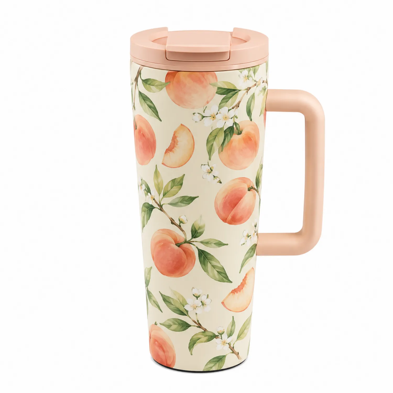 Thermobecher mit Griff 473ml Pfirsich Design-Dwelluroa