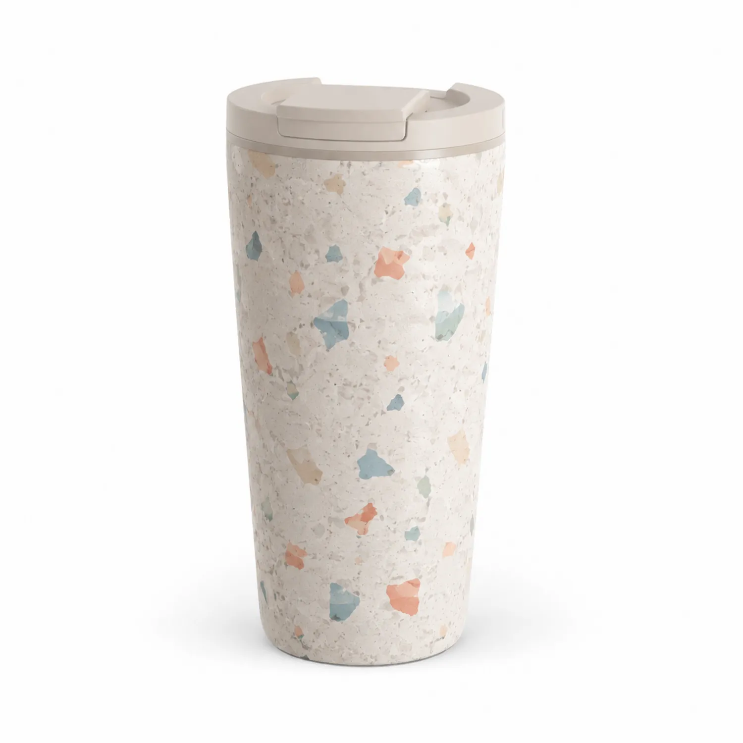 Doppelwandiger Thermobecher 400ml mit Terrazzo-Muster-Dwelluroa