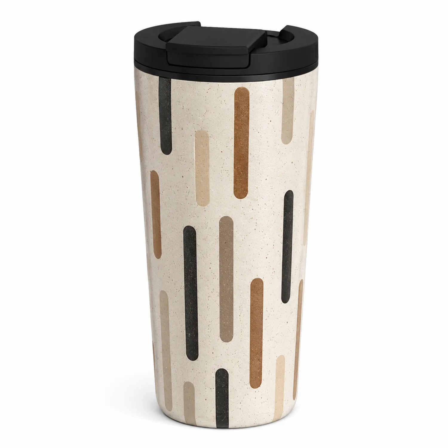 Thermobecher 400ml mit Deckel, Beige und Braun-Dwelluroa