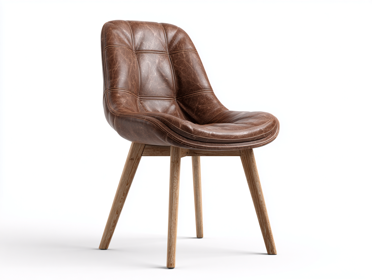 Sillas de comedor silla cuero sintético 60x55x85 cm - marrón - estilo moderno-Corosahaus
