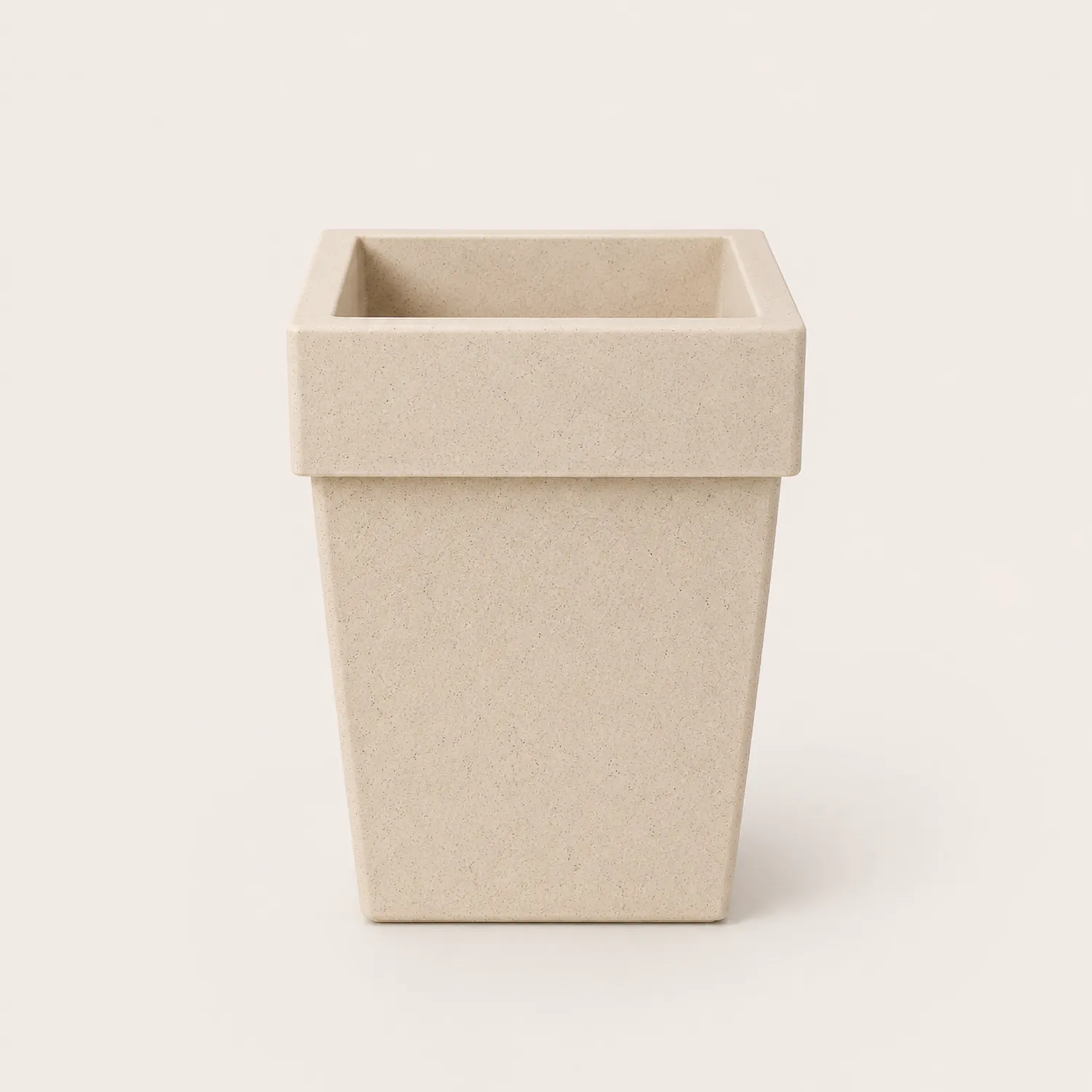 Vaso Quadrato da Fiori Beige 30x25 cm-velnordia