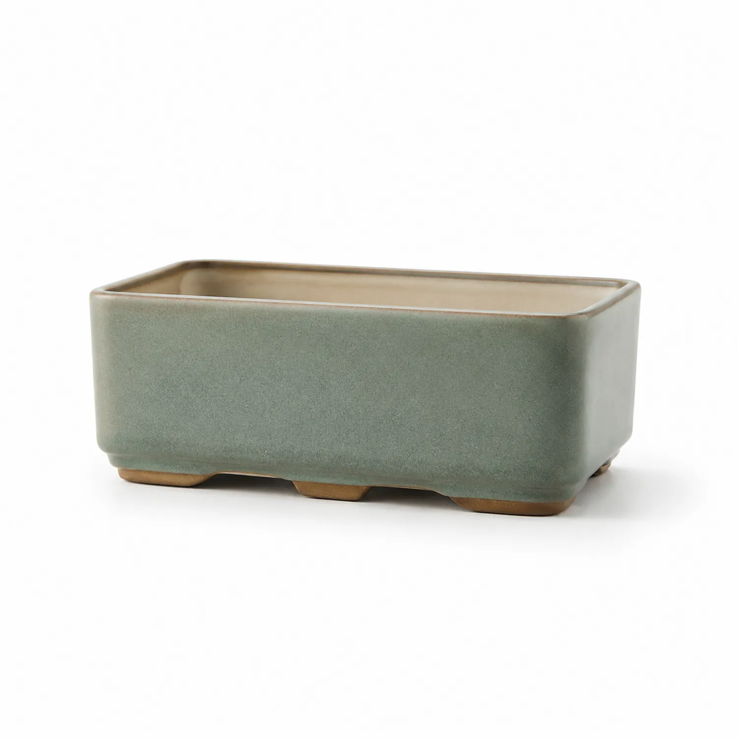 Vaso rettangolare verde per piante grasse resistente agli UV-velnordia