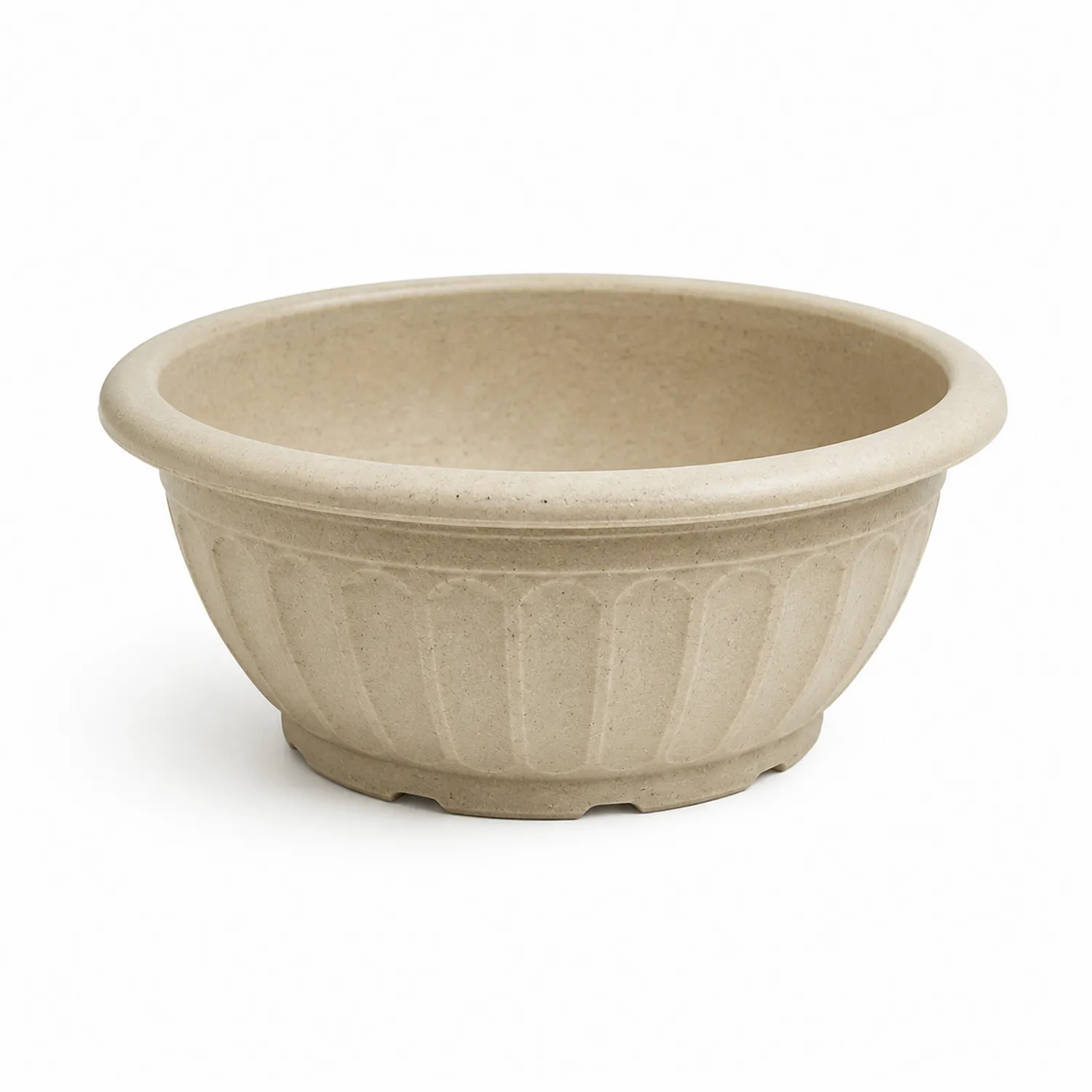 Vaso da Giardino Rotondo Beige, Diametro 30 cm-velnordia