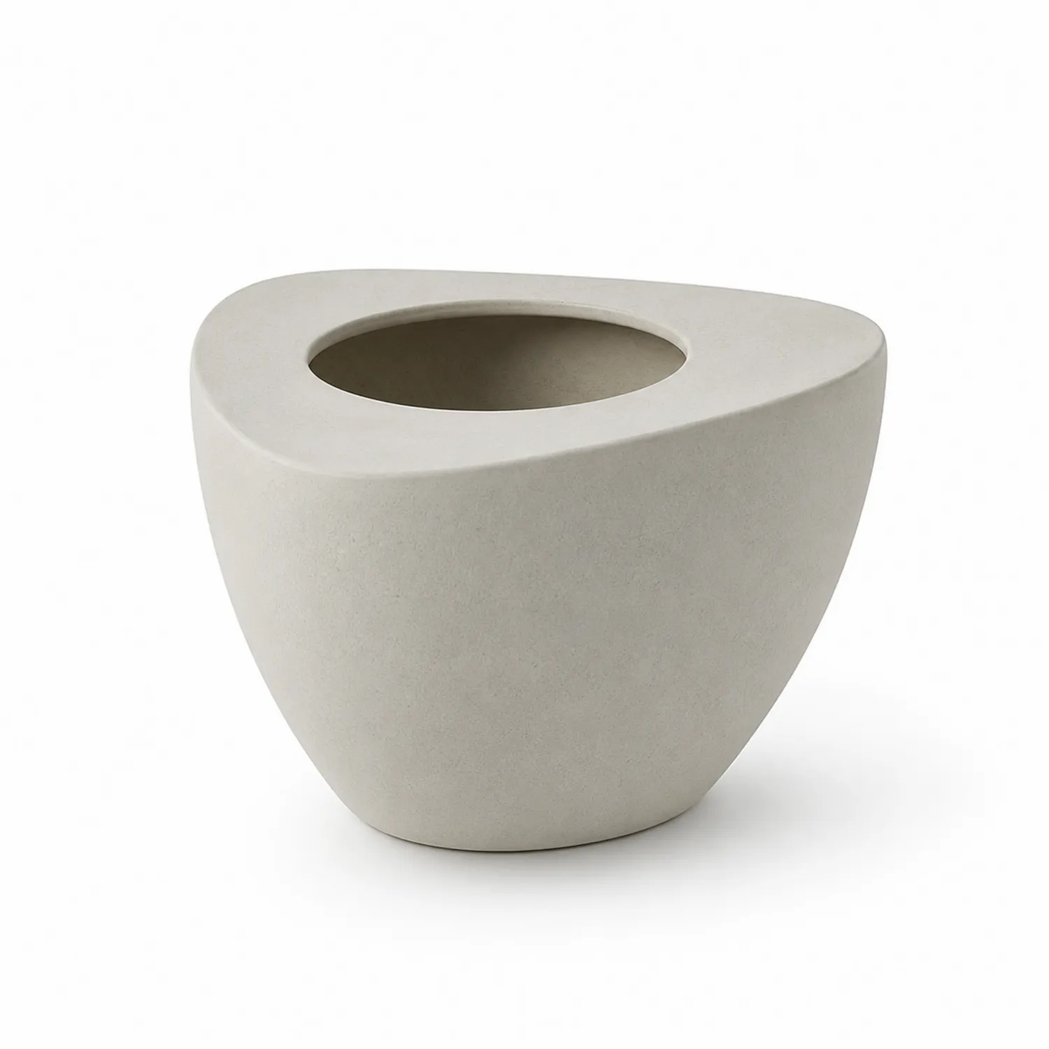 Vaso Decorativo Triangolare Moderno Beige-velnordia
