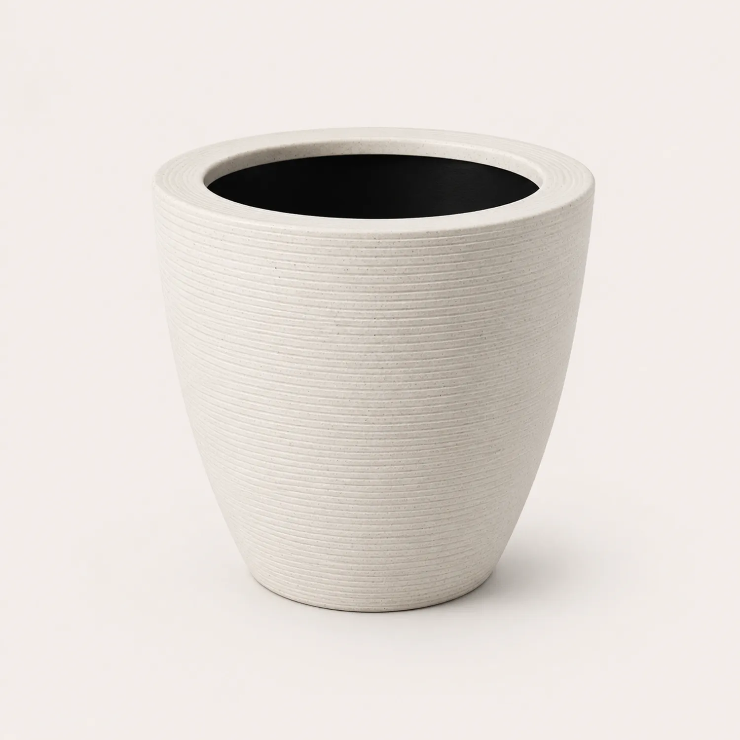 Vaso da Fiori Moderno Rotondo Bianco e Nero-velnordia