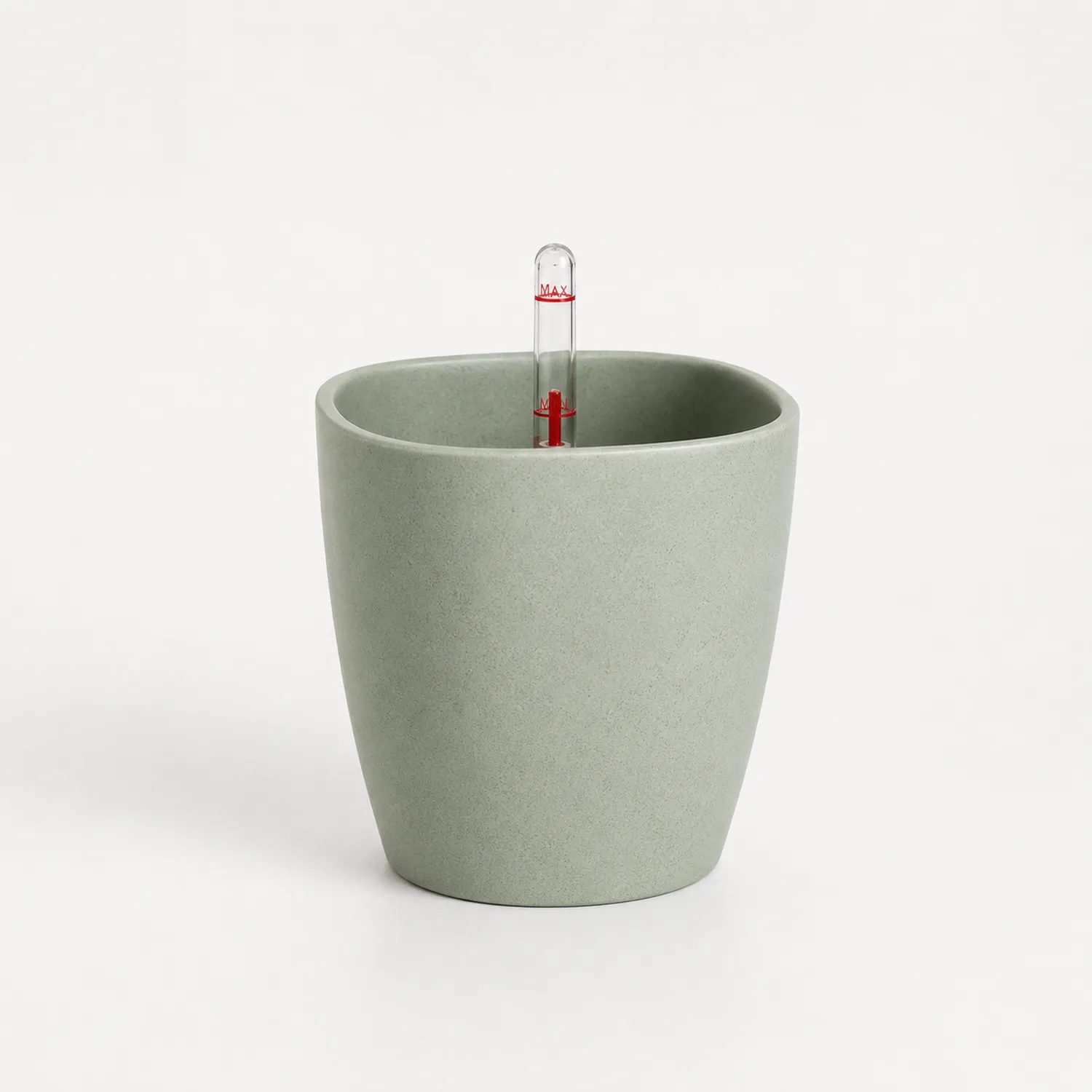 Vaso con Indicatore di Livello Acqua Verde Salvia 20 cm-velnordia